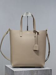 YSL Shopping Toy in Supple Leather Beige Gold 25x28x8cm - 1