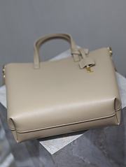 YSL Shopping Toy in Supple Leather Beige Gold 25x28x8cm - 5