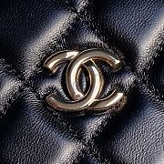 Chanel Box Bag Lambskin Gold Black 22x15x7.5cm - 6