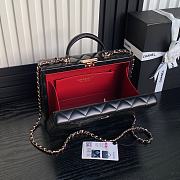 Chanel Box Bag Lambskin Gold Black 22x15x7.5cm - 4