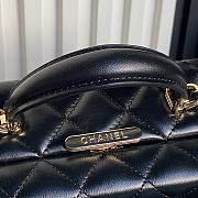 Chanel Box Bag Lambskin Gold Black 22x15x7.5cm - 3