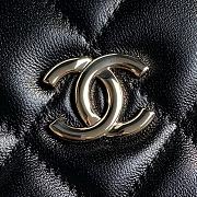 Chanel Small Box Bag Lambskin Gold Black 18x12.5x6.5cm - 4