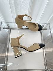 Chanel Beige Heel Sandal 7.5cm - 5