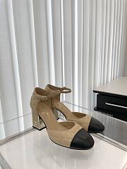 Chanel Beige Heel Sandal 7.5cm - 3