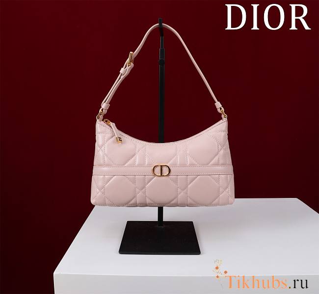 Dior Miss Caro Mini Hobo Shoulder Bag Pink 24x14x6.5cm - 1