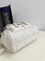 Dior Medium Caro Backpack White Lambskin 23 x 26.7 x 12.5 cm - 6