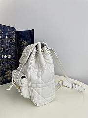 Dior Medium Caro Backpack White Lambskin 23 x 26.7 x 12.5 cm - 4