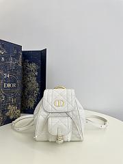 Dior Small Caro Backpack White Lambskin 19.5 x 18.5 x 8.5 cm - 1