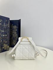 Dior Small Caro Backpack White Lambskin 19.5 x 18.5 x 8.5 cm - 6