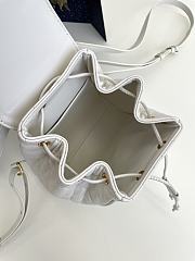 Dior Small Caro Backpack White Lambskin 19.5 x 18.5 x 8.5 cm - 5