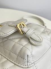 Dior Small Caro Backpack White Lambskin 19.5 x 18.5 x 8.5 cm - 4