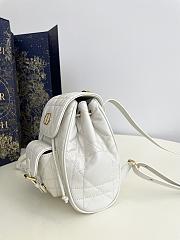 Dior Small Caro Backpack White Lambskin 19.5 x 18.5 x 8.5 cm - 2