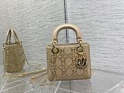 Dior Mini Lady Bag Beige 17cm - 1