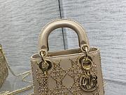 Dior Mini Lady Bag Beige 17cm - 6