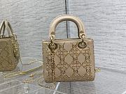 Dior Mini Lady Bag Beige 17cm - 3