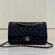 Chanel Flap Bag Classic 11.12 Denim Black Grey - 1