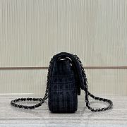 Chanel Flap Bag Classic 11.12 Denim Black Grey - 5