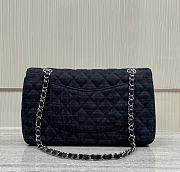 Chanel Flap Bag Classic 11.12 Denim Black Grey - 3