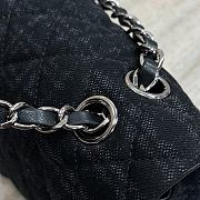 Chanel Flap Bag Classic 11.12 Denim Black Grey - 2