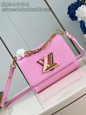 Louis Vuitton LV Twist Bag PM Wisteria Pink 19x9x15cm