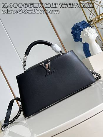 Louis Vuitton LV Capucines East-West BB Bag Black 30x19x9cm