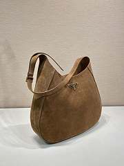 Prada Cleo Bag Brown Suede 40x30x9cm - 3