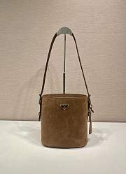 Prada Suede Mini Brown Bucket Bag 22x22x13cm - 1