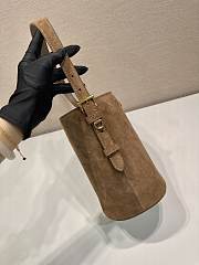 Prada Suede Mini Brown Bucket Bag 22x22x13cm - 4