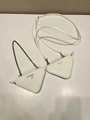 Prada Saffiano Leather Mini Pouch White 15x10x5cm - 2