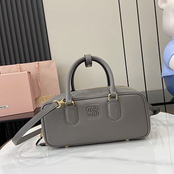 Miu Miu Arcadie Bag Grey Leather 27x9x12cm