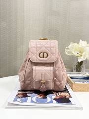 Dior Small Caro Backpack Pink Lambskin 19.5 x 18.5 x 8.5 cm - 1