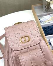 Dior Small Caro Backpack Pink Lambskin 19.5 x 18.5 x 8.5 cm - 5