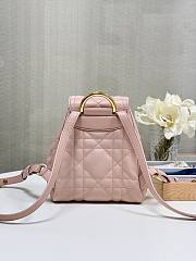 Dior Small Caro Backpack Pink Lambskin 19.5 x 18.5 x 8.5 cm - 4