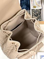 Dior Medium Caro Backpack Beige Lambskin 23 x 26.7 x 12.5 cm - 5