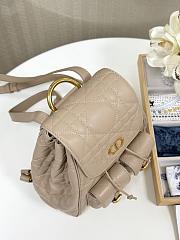 Dior Medium Caro Backpack Beige Lambskin 23 x 26.7 x 12.5 cm - 4