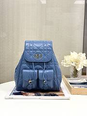 Dior Medium Caro Backpack Blue Lambskin 23 x 26.7 x 12.5 cm - 1