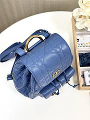 Dior Medium Caro Backpack Blue Lambskin 23 x 26.7 x 12.5 cm - 5