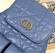 Dior Medium Caro Backpack Blue Lambskin 23 x 26.7 x 12.5 cm - 4