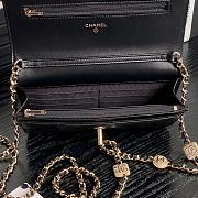 Chanel Wallet Chain Woc Black Lambskin 19cm - 5