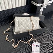 Chanel Wallet Chain Woc White Lambskin 19cm - 4