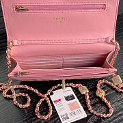 Chanel Wallet Chain Woc Pink Lambskin 19cm - 2