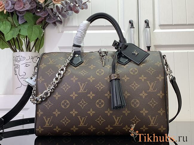 Louis Vuitton LV Speedy Soft 30 Dark Black Monogram 30x21x17cm - 1