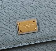 Dolce & Gabbana Medium Sicily Handbag Dauphine Blue 25x20x12cm - 3