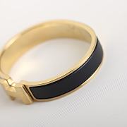 Hermes Clic Clac H Black Gold Bracelet - 4