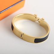 Hermes Clic Clac H Black Gold Bracelet - 3