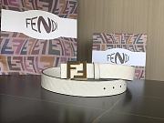 Fendi White Belt 3.5cm - 5