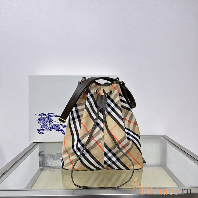 Burberry Medium Check Drawstring Pouch​ 27.5x16x29cm - 1