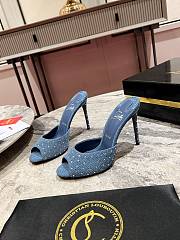 Christian Louboutin Kate 100 Suede Pumps Denim - 1