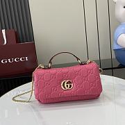 Gucci GG Milano Mini Top Handle Bag Pink 21x12.5x4.5cm - 1