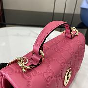 Gucci GG Milano Mini Top Handle Bag Pink 21x12.5x4.5cm - 6